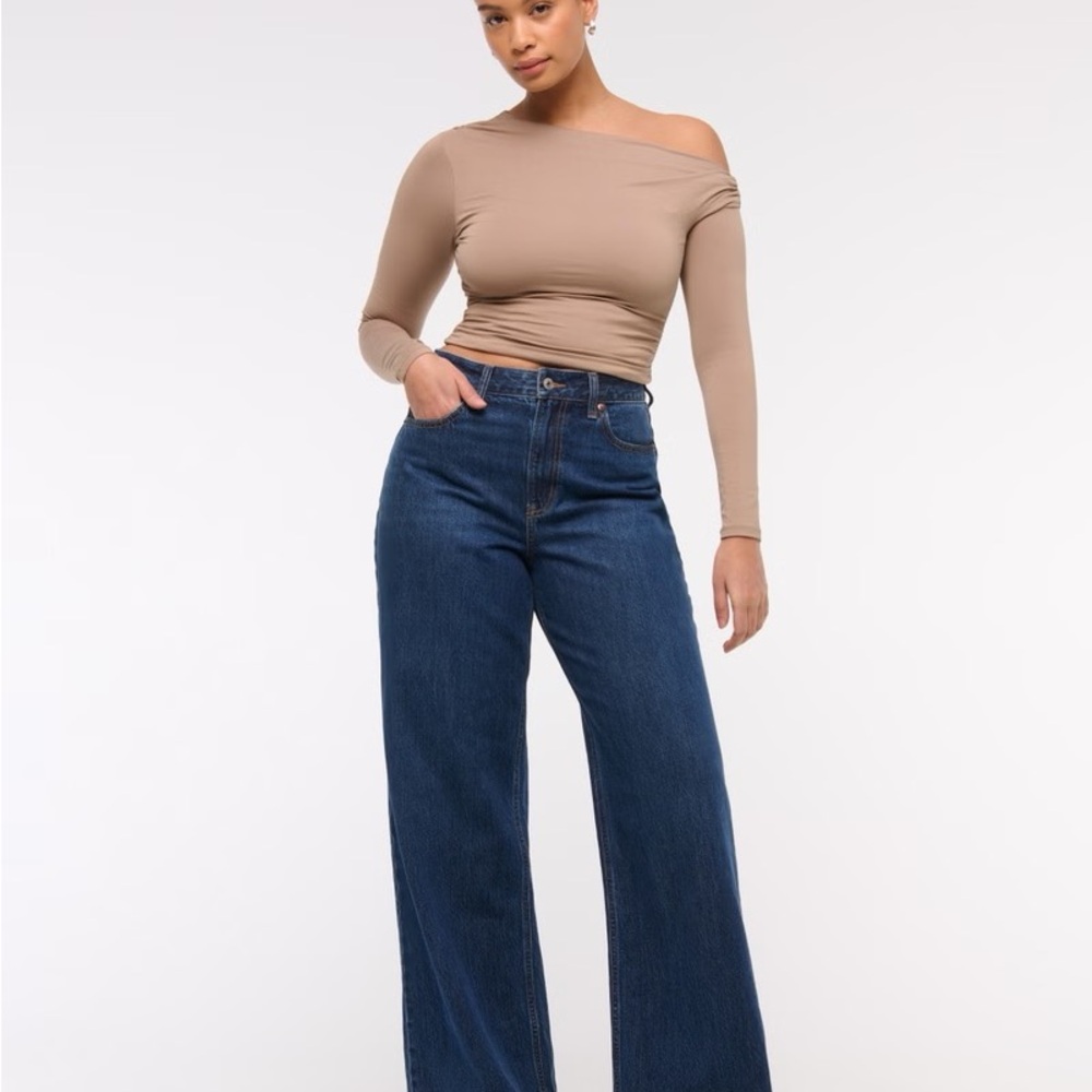 Curve Love High Rise Blue Wide Leg Women's Jeans